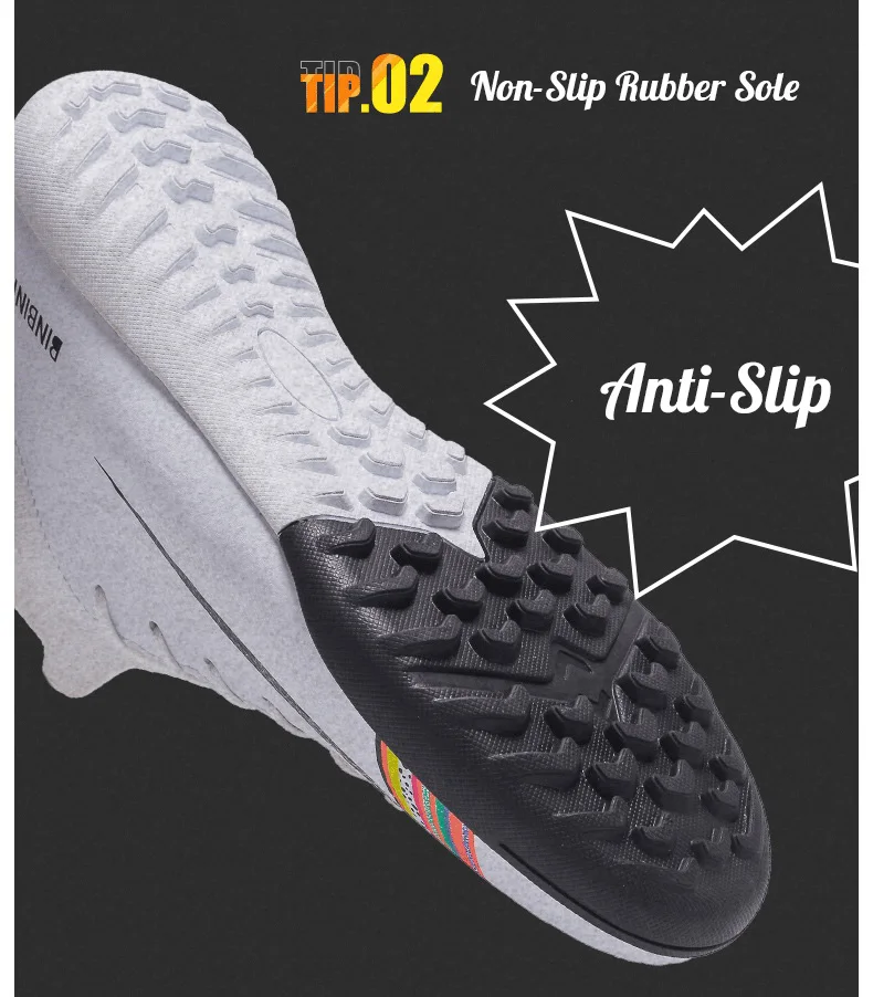 Football Soccer Boots Men Athletic Futsal Soccer Shoes High Top Soccer Cleats Training Football Sneakers Man Kids Cleats