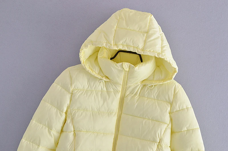 Красивая Европейская зимняя женская парка с капюшоном популярная Однотонная