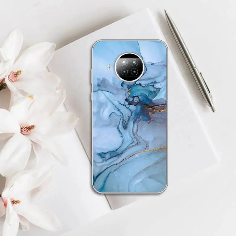 

Elegant Blue Marble Purple Phone Case Transparent for Xiaomi mi note 10 8 9 t HUAWEI p30 40 11 Samsung S 8 9 10 20 pro lite
