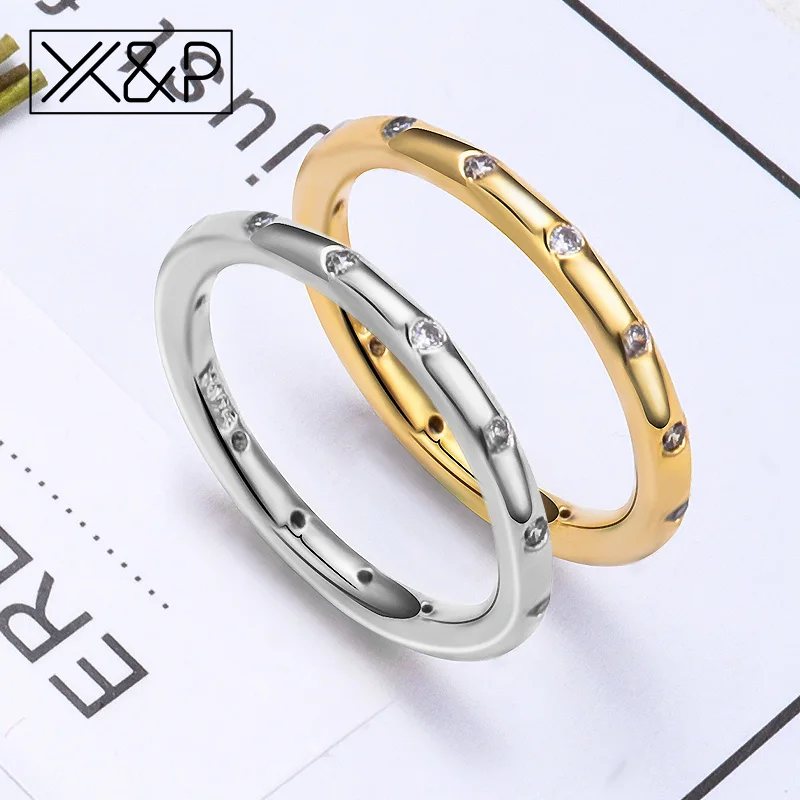 Женское кольцо с кристаллами X &amp P золотистого/серебристого цвета Ювелирное