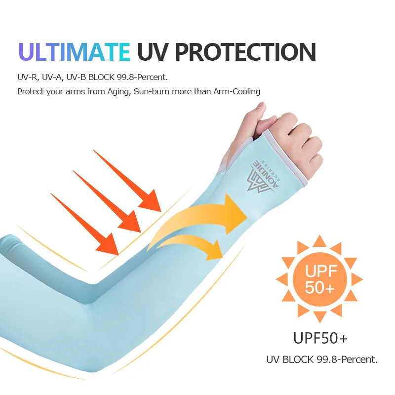 

AONIJIE E4118 One Pair UV Sun Protection Cooling Arm Sleeve Cover Arm Cooler Warmer Trail Marathon Running Golf Cycling Driving