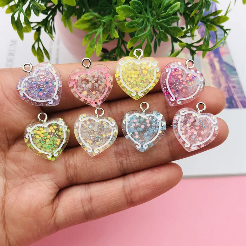 

10 шт., Kawaii, горячая распродажа, блестящие красочные шармы с пятью звездами для серьги, брелок, ювелирные изделия, аксессуары для самостоятель...