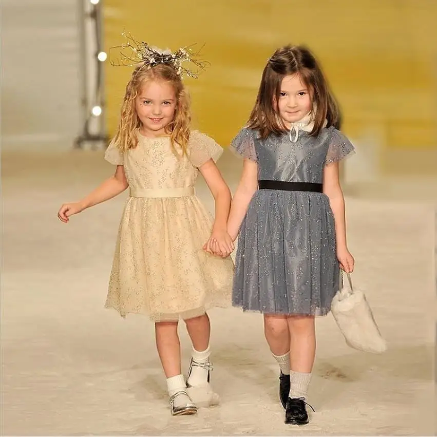 

2020 summer new princess dress children short sleeve Belling beling dress girls dress party dress birthday clothes ws1627