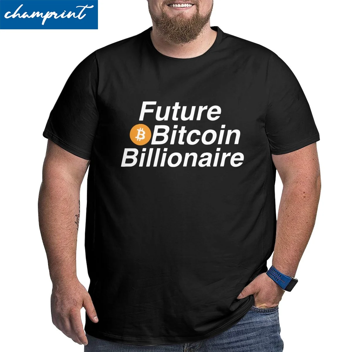 

Future Bitcoin Billionaire Cryptocurrency T Shirts Men's Vintage T-Shirt Big Tall Tee Shirt Plus Size Large 4XL 5XL 6XL Clothes