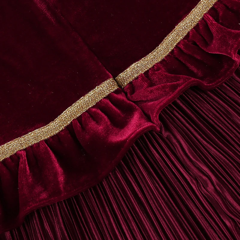 

Flofallzique 2020 Autumn Winter Long Sleeves Front Button Decoration Waist Phnom Penh Lovely Girls Dresses For Christmas Party