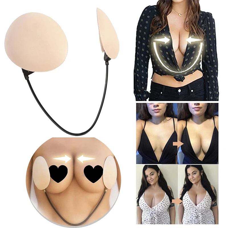 

Freedom Deep Bra Kit Push-Up Bikini Strapless Invisible Bra Thin Adhesive Gather Nipple Stickers Backless Intimates Accessories