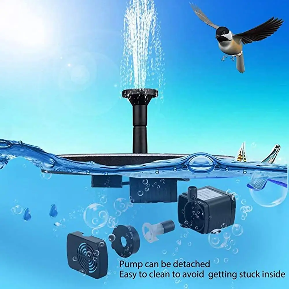 3W Solar Fountain Pump Water Floating With 12000mAh Battery Bird Bath Fish Tank Garden Decoration Outdoor | Дом и сад