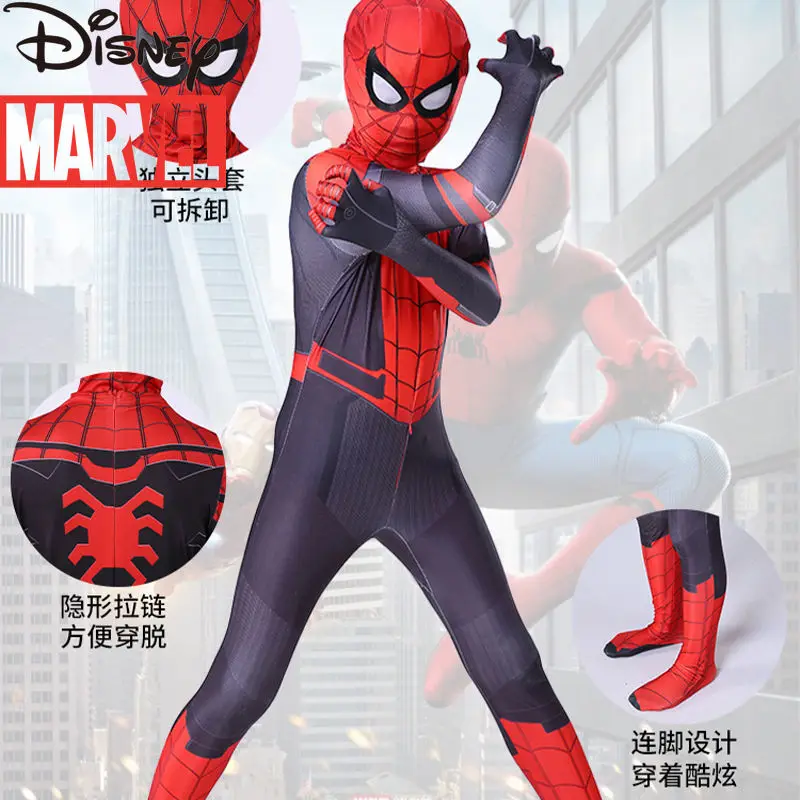 Disney Marvel Spider-Man Clothes Children's Halloween Suit Cosplay Costume Boys One-piece Tights |