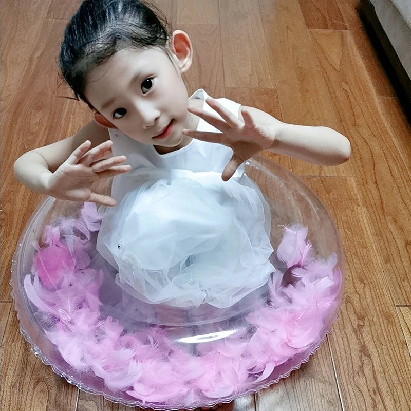 Фитнес 1 шт. Пластик надувные перо Плавательный Кольцо Буй для взрослых и детей