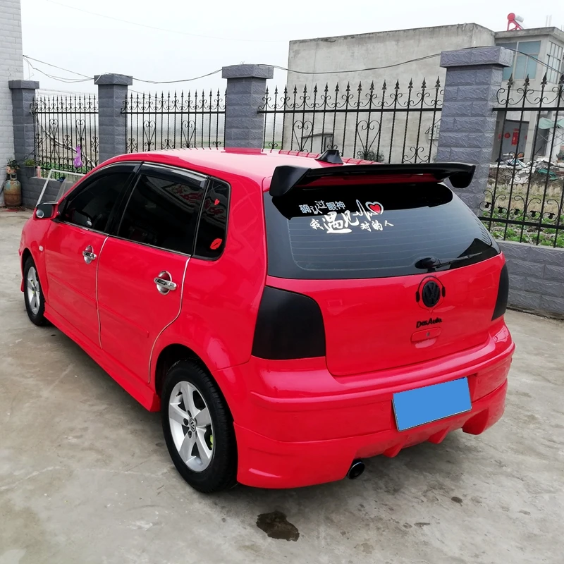 Для Volkswagen POLO 2008 2016 спойлер высокого качества ABS Материал заднее крыло автомобиля