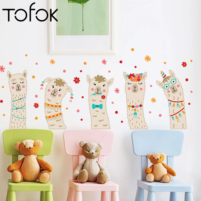 Tofok милые наклейки на стену в детскую комнату с маленькими красными цветами