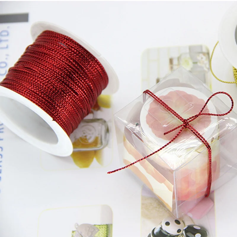 20 метров 1 мм веревка Золотой Серебряный Красный шнур нить ремень лента тег линия