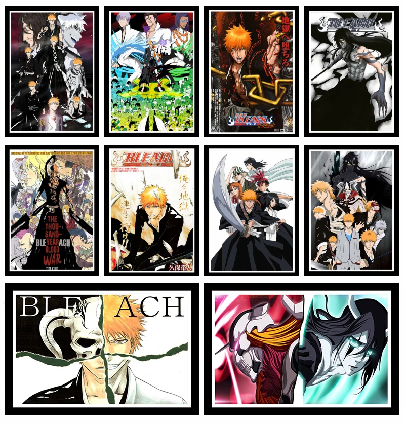 

Perfect JL Posters and Prints Bleach Hot Japan Anime Kurosaki Ichigo Poster Wall Art for Room Home Decor