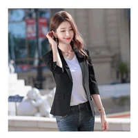 2021 plue size office lady korean fashion long sleeve oversized blazer women professional outerwear tops bleiser casual mujer
