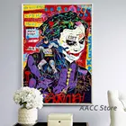 Художественная Картина на холсте в стиле аниме граффити Джокер поп настенные плакаты и принты картина для комнаты домашний цельный Декор