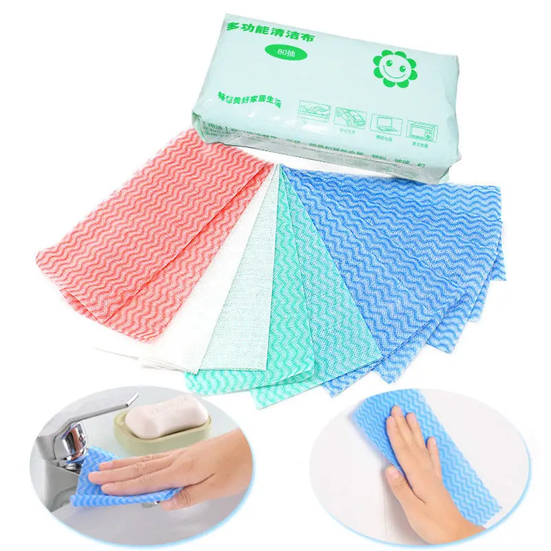 80 шт./пакет портативная Нетканая чистящая ткань одноразовая антипригарная
