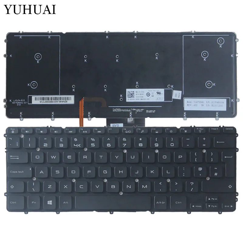 Новая клавиатура для компьютера c английской раскладкой для Dell Precision M3800 XPS 15 9530 Черная клавиатура с подсветкой