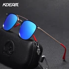 Мужские и женские поляризационные солнцезащитные очки KDEAM, спроектированные с двумя мостами красные петли, солнцезащитные очки Polaroid, подходят для всех оттенков KD360