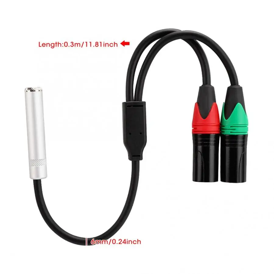 0 3 м 24AWG двойной экран из чистой меди 6 35 гнездо к двойному XLR Штекерный аудио