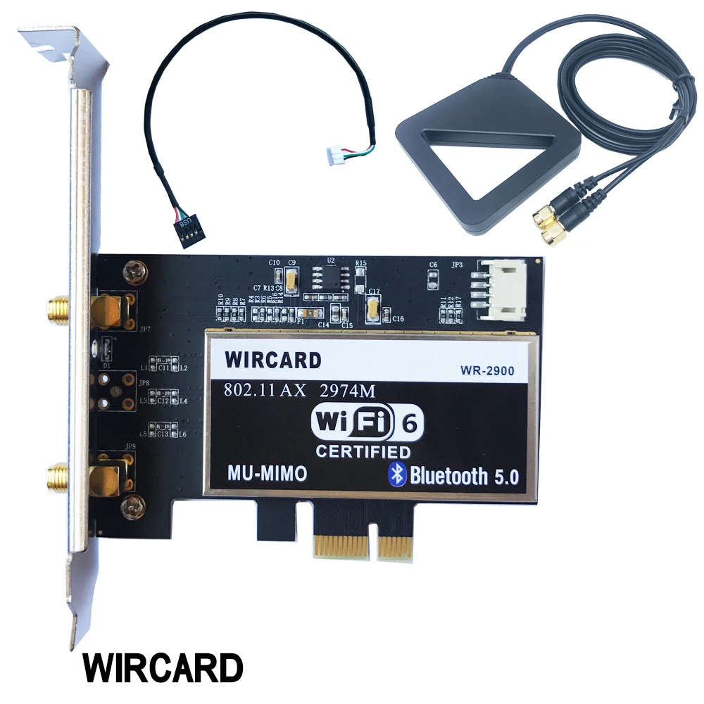 Двухдиапазонный 2400 Мбит/с беспроводной Wi-Fi сетевой адаптер с Wi-Fi 6 Intel AX200 NGW с 802,11 ac/ax BT 5,0 для настольного компьютера