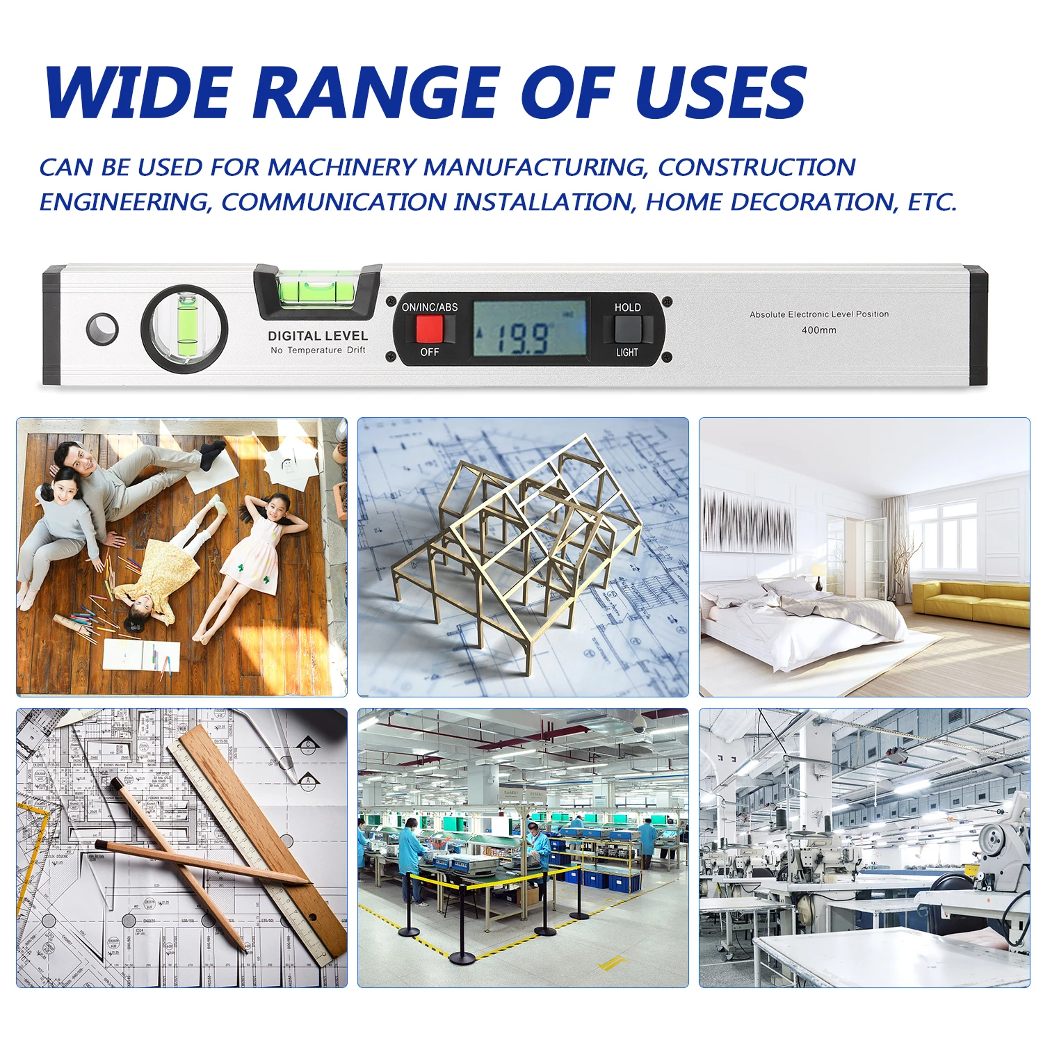 400 мм цифровой транспортир угловой видоискатель электронный уровень 360 градусов