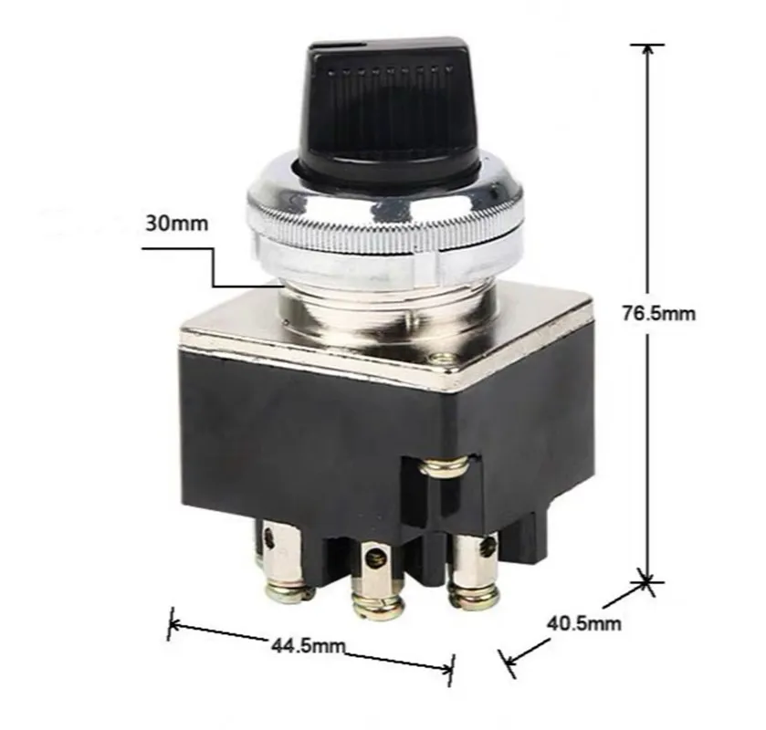 30mm selector switchHKA2-3 DPST 1NO+1NC 3P Latching Rotary Control Switch 380V 6A 220V 8A 127V 10A