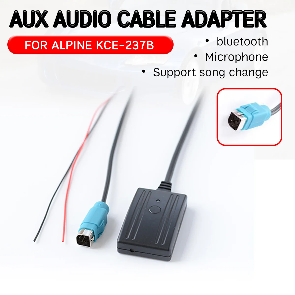 Bluetooth Aux-приемник Кабельный адаптер для KCE-237B с микрофоном Hands-free Hi-Fi беспроводной