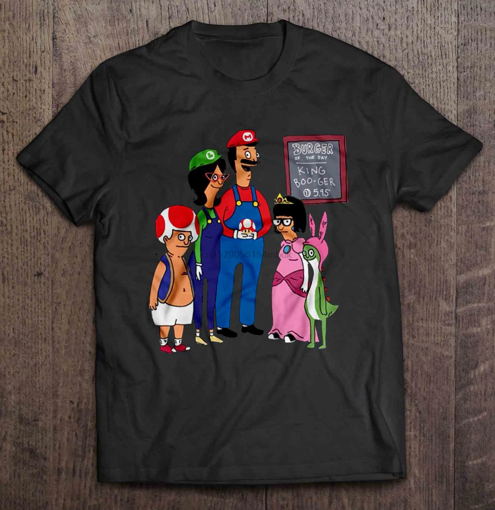 Мужская футболка Bob s Burgers And Mario Mashup женская | одежда