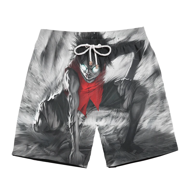 Новинка 2019 летние быстросохнущие пляжные шорты мужские односекционные с 3D аниме