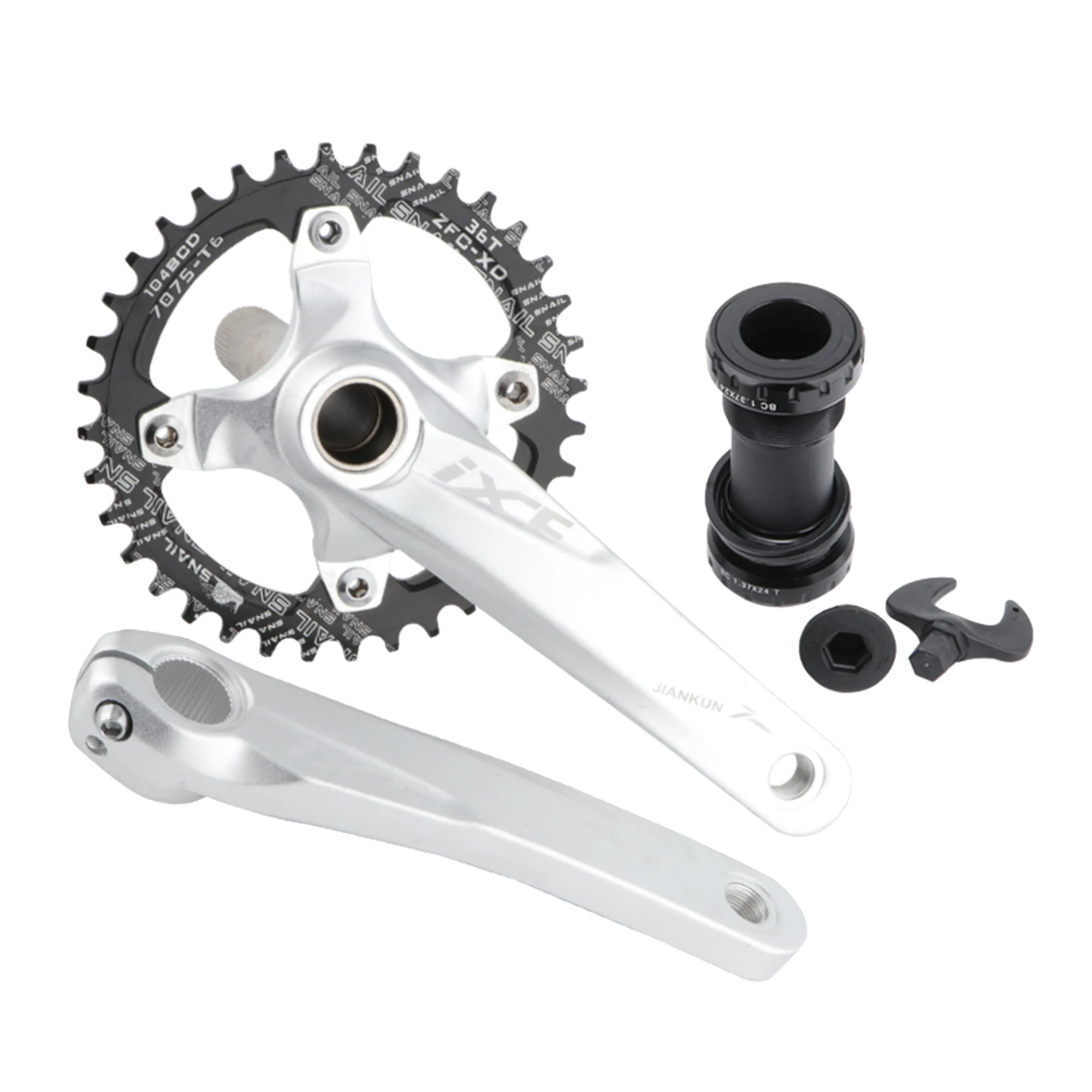 

Lightweight Folding Bike Crankset 104BCD Chainring Bicycle 170mm Parts
