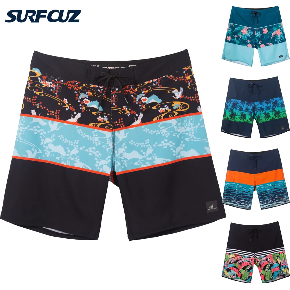 Мужские пляжные шорты для доски SURFCUZ эластичная пляжная одежда 4-х позиций