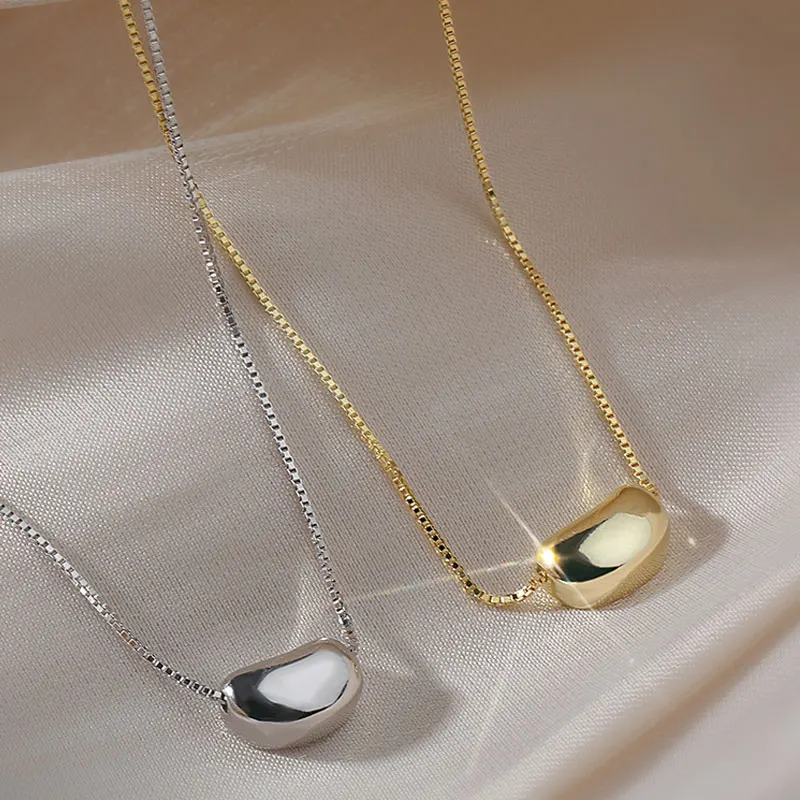 

Simple Acacia bean Pendant Necklace Creative Design Bean Collarbone chain women fashion accessories necklace