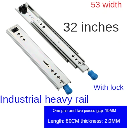

Drawer Runners With Lock Ball Bearing Three Fold Full Extension Heavy Duty Slide Rail
