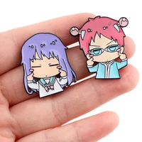 yq443 cute anime figures enamel pins purple pink brooch badge on backpack tops jeans funny icons jewelry accessories best gifts