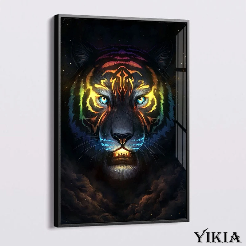 Плакат со львом светильник в виде совы оленя Тигр Wall Art Абстрактная живопись на
