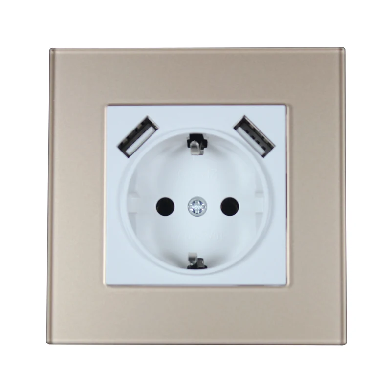 USB настенная розетка Бесплатная доставка двойной Порты и разъёмы 5V 2A usb высокого