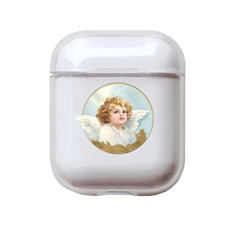 I201095 Мягкий милый Чехол Air Pods для Apple airpods, роскошные изображения, мультяшный ангел, Детские Airpods, чехол в Bluetooth, аксессуары для наушников - Цвет: I201095