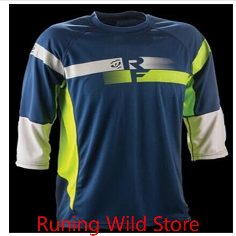 

2022 Cycling Mountain Bike Downhill DH MX RBX cycling Running Clothing Off-road Motocross Jersey for Men Long Sleeve RED Black