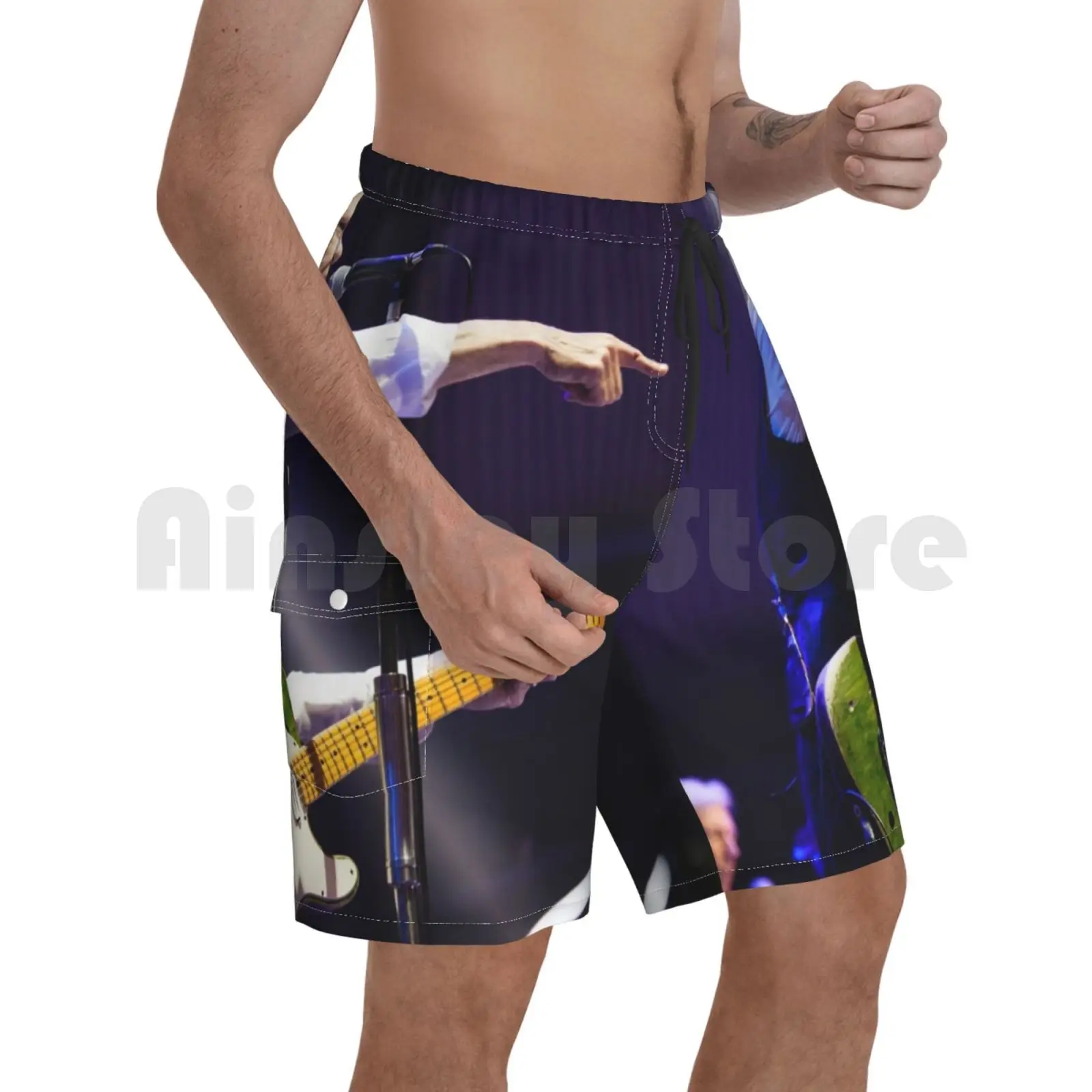 

Francis #2 Beach Shorts Men Beach Pants Swim Trunks Status Quo Francis Deni Deniliquin Blues Festival Music Gig