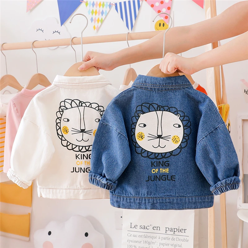 Пальто для маленьких мальчиков и девочек HYLKIDHUOSE повседневная куртка с рисунком