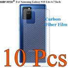 10 шт.лот, защитная пленка для Samsung Galaxy S10 Lite G770, 6,7 дюйма, 3D, углеродное волокно