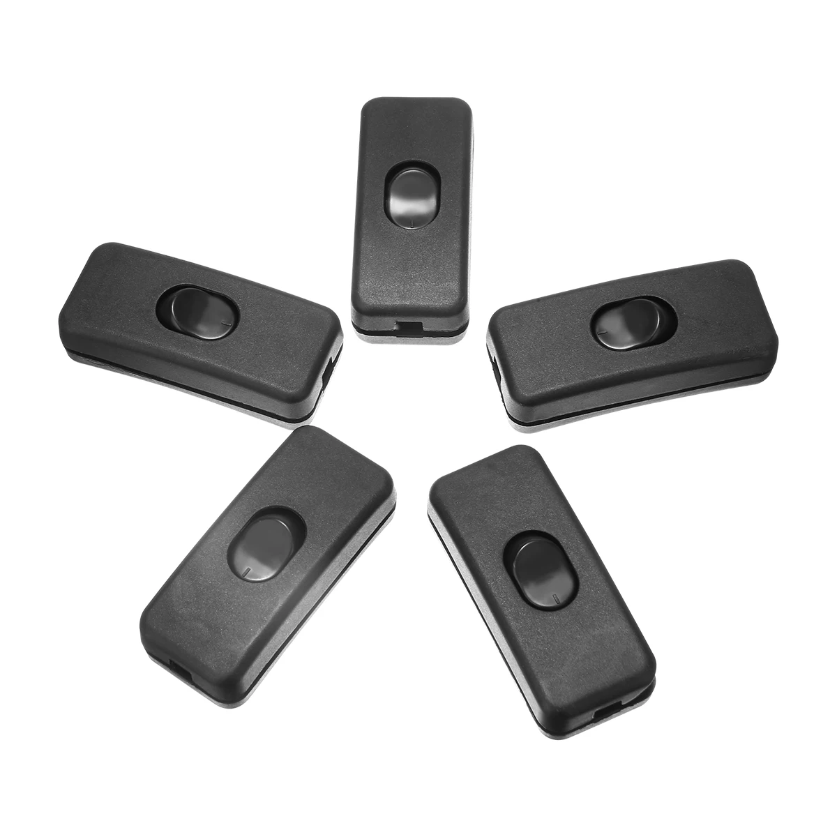 5 шт. универсальные черные встроенные переключатели ВКЛ./ВЫКЛ. 110-250 В