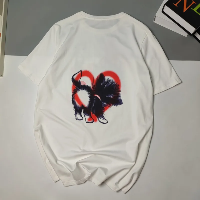 

Summer Female New Luxury Brand Designs O-Neck T-Shirt Women Clothes Letter Cartoon Letter Short Sleeve Tees Loose Cotton Tops