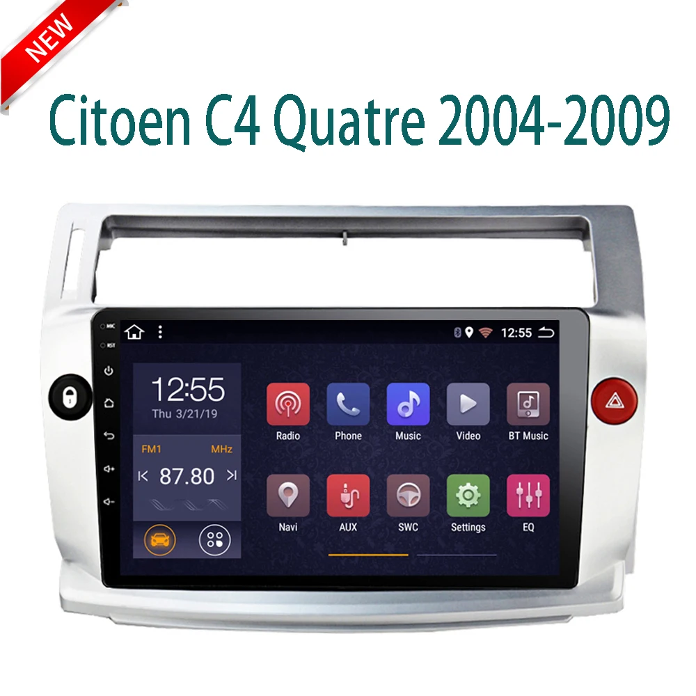 Автомагнитола 2 грамма для Citroen C4 2004 2009 мультимедийная система DVD плеер GPS