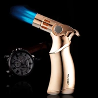 metal 4 nozzles windproof lighter bbq cigar kitchen spray gun butane torch lighter for stove