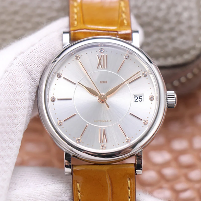 

Women's Watches Automatic Mechanical Watch For Women OEMG IW458101 Luxury Watch 37mm Leather Strap Top Quality 1:1 Replica Watch