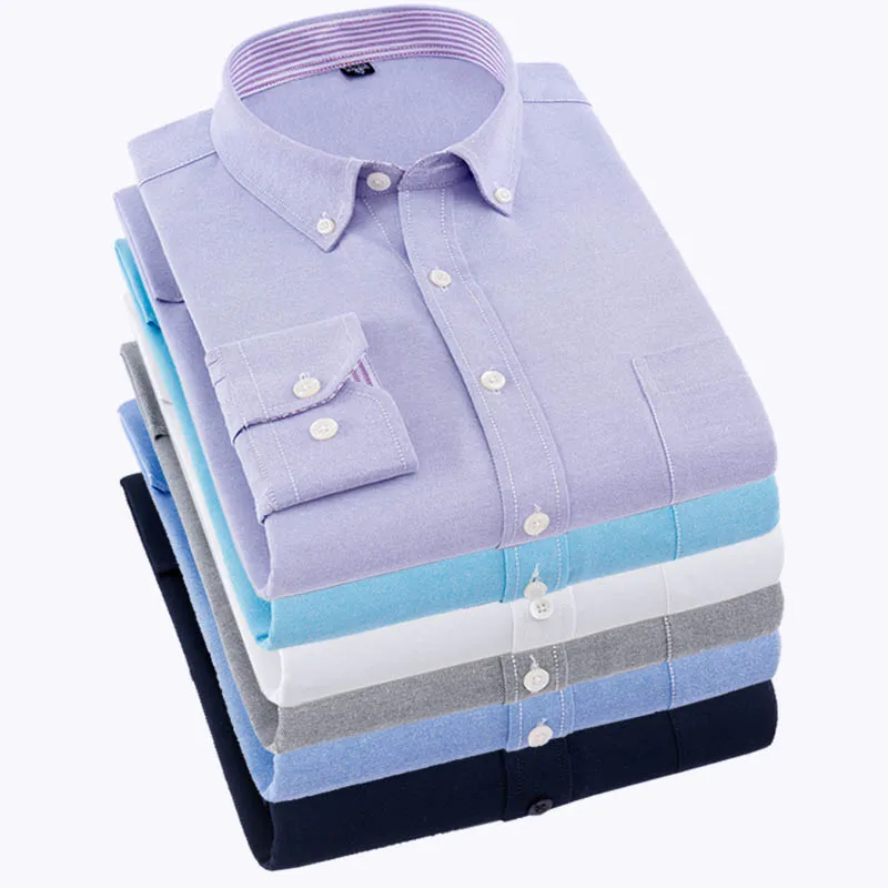 

ZOGAA Brand Fashion Men's Casual Shirts Long Sleeve Men Dress Shirt Autumn Spring Pure Color Cotton Shirts for Men Tops Wear