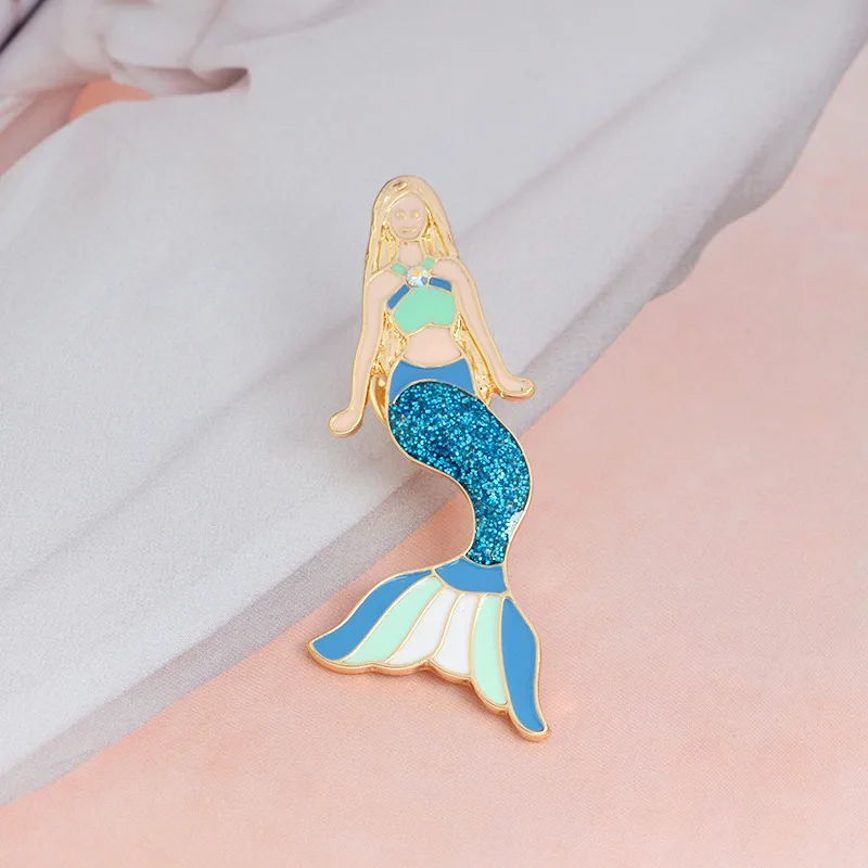 Креативные Мультяшные броши брошь в форме капли масла русалки креативная