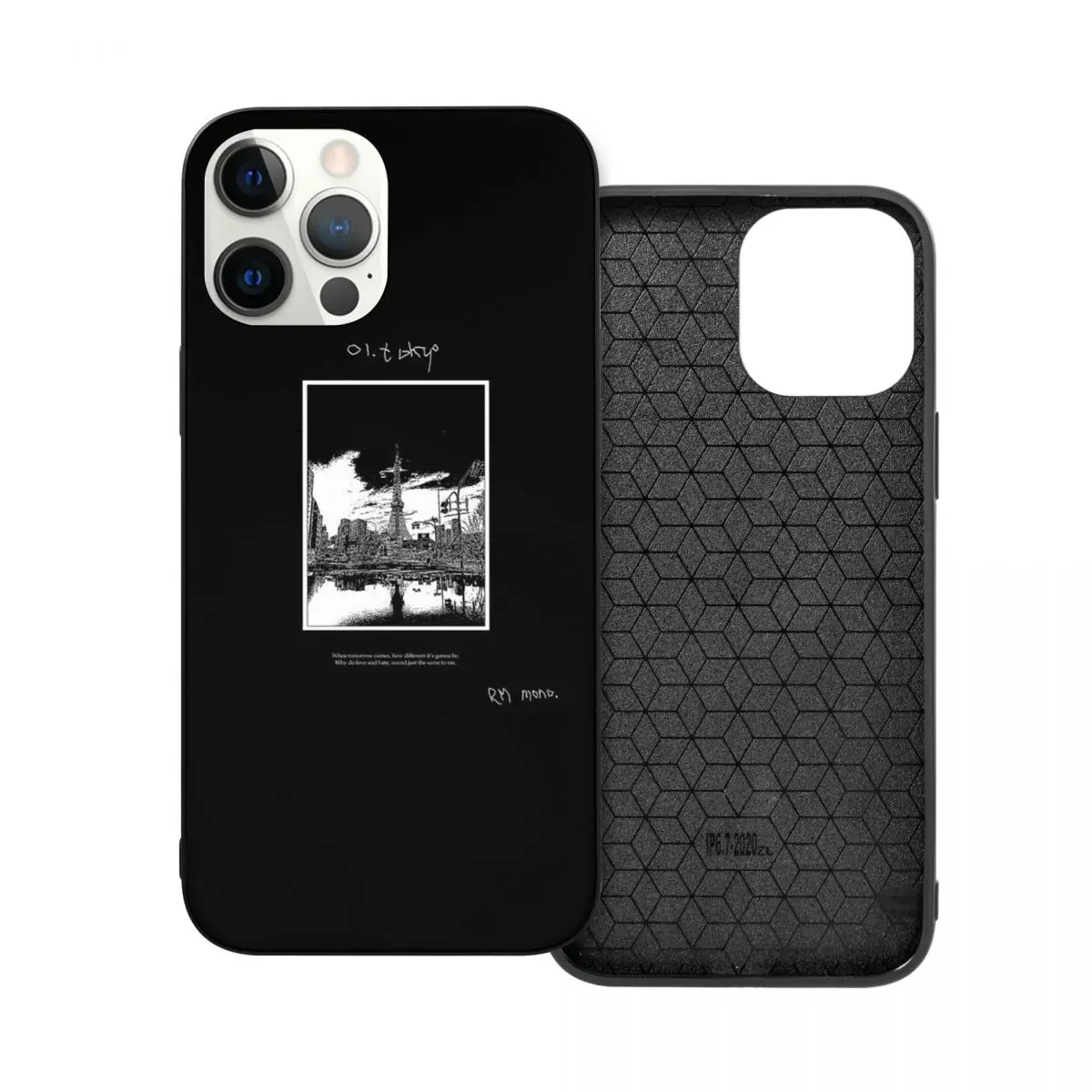 

RM Mono. Tokyo PC Glass TPU Phone Case for iPhone 12 11 Xs Xr X Pro Max Mini 7 8 Se2 Plus 6 6S