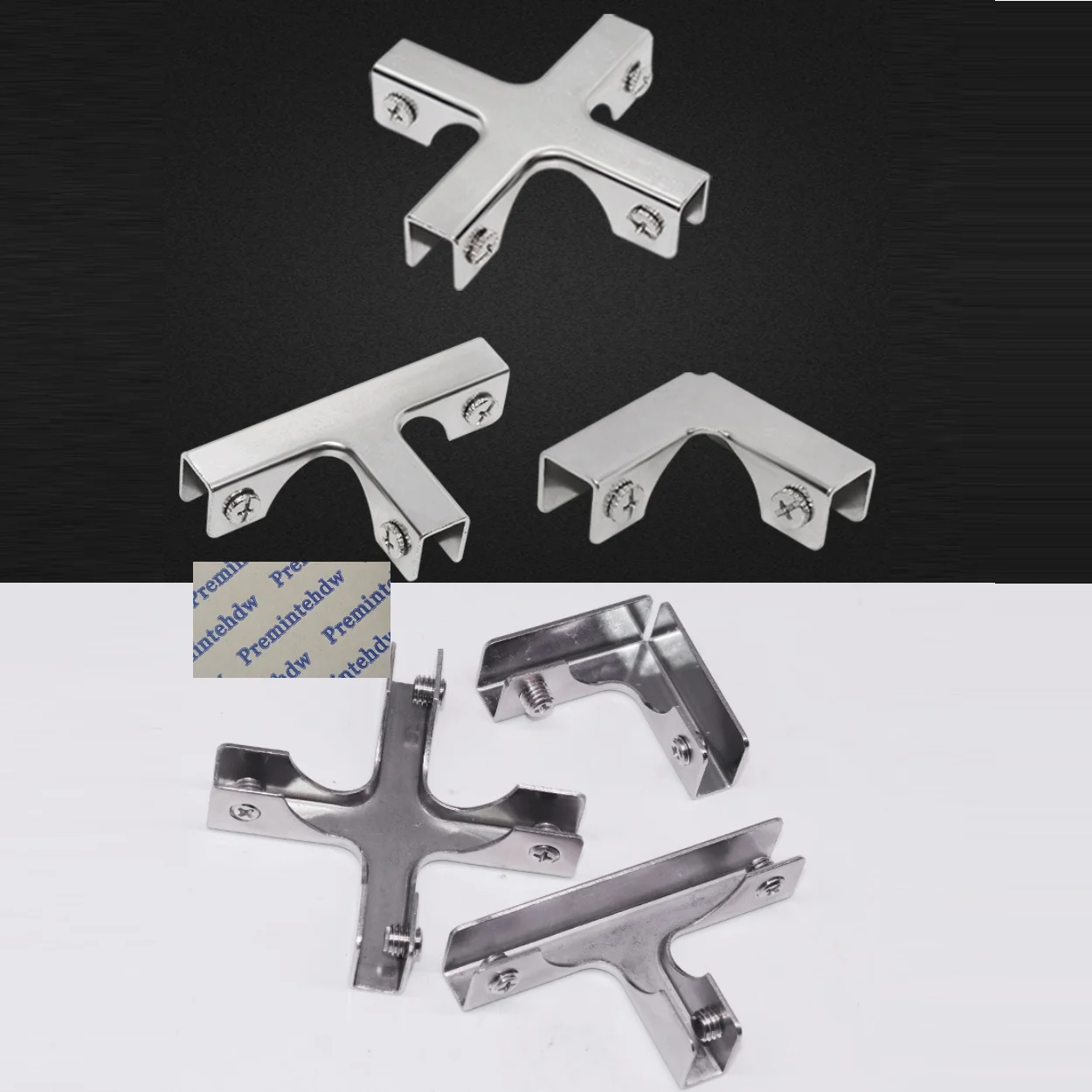 10 шт. 304 Нержавеющая Сталь Железный стеклянный акриловый зажим демонстрационный